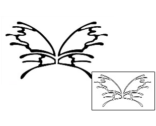 Butterfly Tattoo Specific Body Parts tattoo | JOF-00088