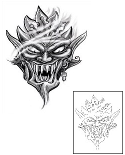 Devil - Demon Tattoo Horror tattoo | LLF-00209
