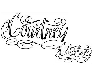 Lettering Tattoo Courtney Lettering Tattoo