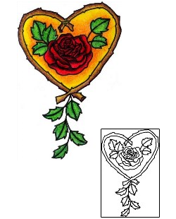 Heart Tattoo Plant Life tattoo | VVF-00238