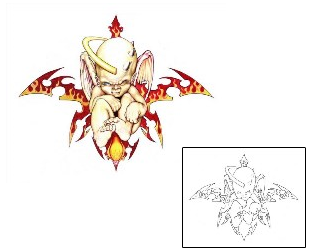 Evil Tattoo Angel & Devil Baby Tattoo
