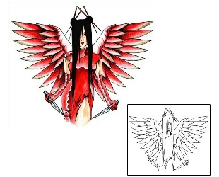 Angel Tattoo Religious & Spiritual tattoo | AAF-00046