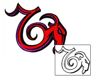 Capricorn Tattoo Zodiac tattoo | AAF-00154