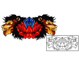 Lion Tattoo Specific Body Parts tattoo | AAF-00190