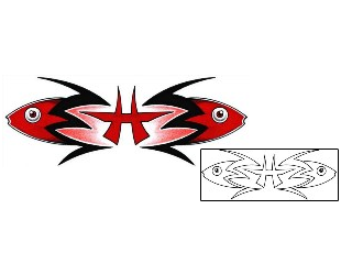 Pisces Tattoo Specific Body Parts tattoo | AAF-00217