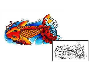 Koi Tattoo Marine Life tattoo | AAF-00333