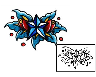 Nautical Star Tattoo Plant Life tattoo | AAF-00347