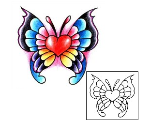 Heart Tattoo Insects tattoo | AAF-00610