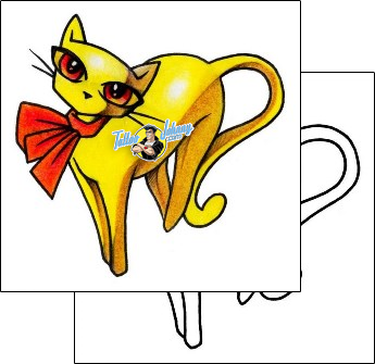 Cat Tattoo animal-cat-tattoos-andrea-ale-aaf-00648