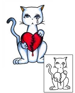 Picture of Heartbroken Cat Tattoo