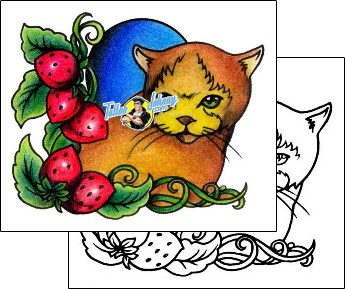 Cat Tattoo animal-cat-tattoos-andrea-ale-aaf-00692