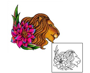 Lion Tattoo Plant Life tattoo | AAF-00810