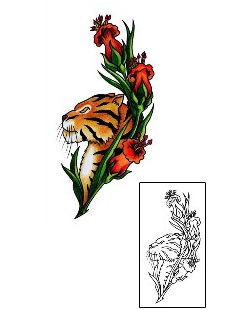 Tiger Tattoo Plant Life tattoo | AAF-00848
