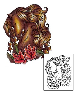 Horse Tattoo Plant Life tattoo | AAF-01057