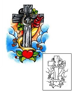 Cross Tattoo Religious & Spiritual tattoo | AAF-01202