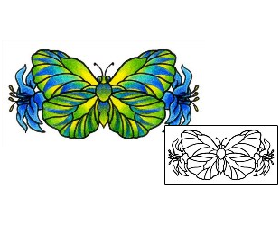 Butterfly Tattoo Plant Life tattoo | AAF-01497