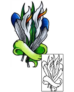 Plant Life Tattoo Calla Lilies & Feathers Tattoo