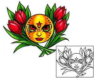 Moon Tattoo Plant Life tattoo | AAF-01925