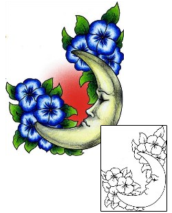 Moon Tattoo Plant Life tattoo | AAF-01950
