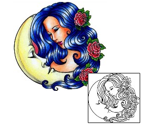 Moon Tattoo Plant Life tattoo | AAF-01955