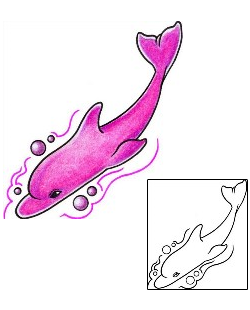 Dolphin Tattoo Marine Life tattoo | AAF-02038