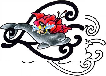 Dolphin Tattoo plant-life-flowers-tattoos-andrea-ale-aaf-02061