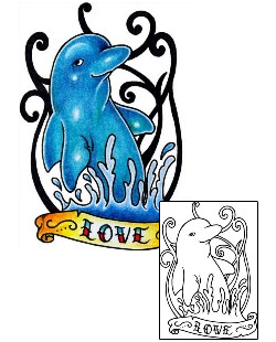 Picture of Love Dolphin Tattoo