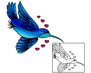 Picture of Hummingbird In Love Tattoo