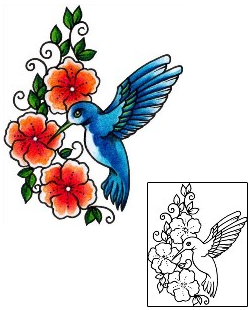 Hummingbird Tattoo Plant Life tattoo | AAF-02856