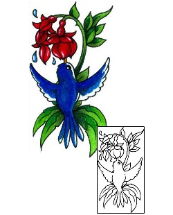 Hummingbird Tattoo Plant Life tattoo | AAF-02871