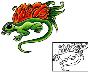 Lizard Tattoo Plant Life tattoo | AAF-02945