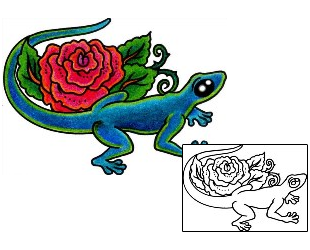 Gecko Tattoo Plant Life tattoo | AAF-02952
