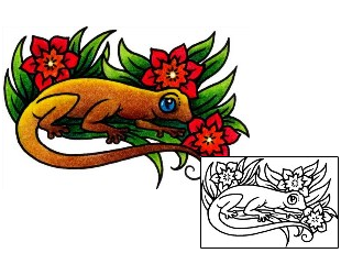 Gecko Tattoo Plant Life tattoo | AAF-02953