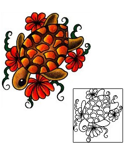 Turtle Tattoo Plant Life tattoo | AAF-03027