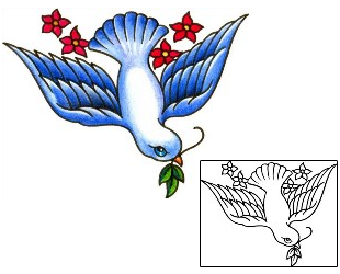 Bird Tattoo Religious & Spiritual tattoo | AAF-03099