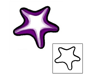 Starfish Tattoo Specific Body Parts tattoo | AAF-03371