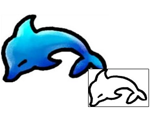 Dolphin Tattoo Marine Life tattoo | AAF-03575