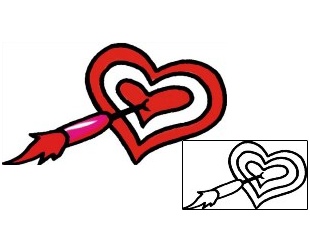 Heart Tattoo For Women tattoo | AAF-03616