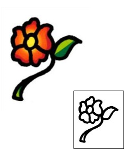 Flower Tattoo Specific Body Parts tattoo | AAF-05510