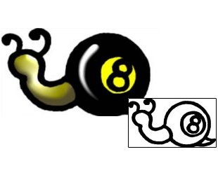 Picture of Eightball Snail Tattoo