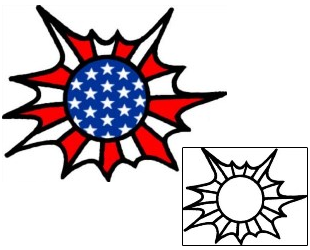 USA Tattoo Specific Body Parts tattoo | AAF-06960
