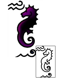 Seahorse Tattoo Specific Body Parts tattoo | AAF-07064