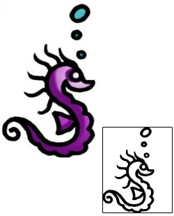 Seahorse Tattoo Specific Body Parts tattoo | AAF-07110