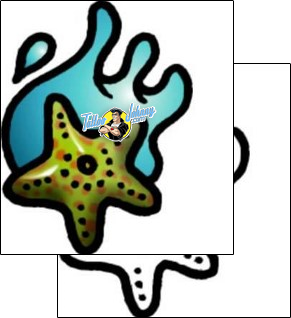 Sea Creature Tattoo marine-life-starfish-tattoos-andrea-ale-aaf-07121
