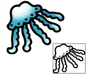 Jellyfish Tattoo Marine Life tattoo | AAF-07179