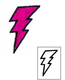 Picture of Pink Lightning Tattoo 