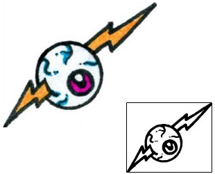 Picture of Lightning Eyeball Tattoo 