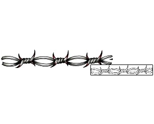 Barbed Wire Tattoo Specific Body Parts tattoo | AAF-10201