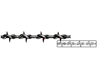 Barbed Wire Tattoo Specific Body Parts tattoo | AAF-10202