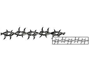 Barbed Wire Tattoo Specific Body Parts tattoo | AAF-10203